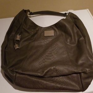 Armani Exchange Large gray pleather hobo bag large